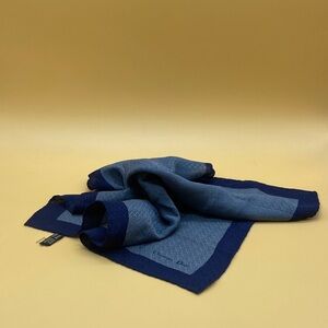 Vintage Christian Dior navy 100% silk square scarf - 0021GL